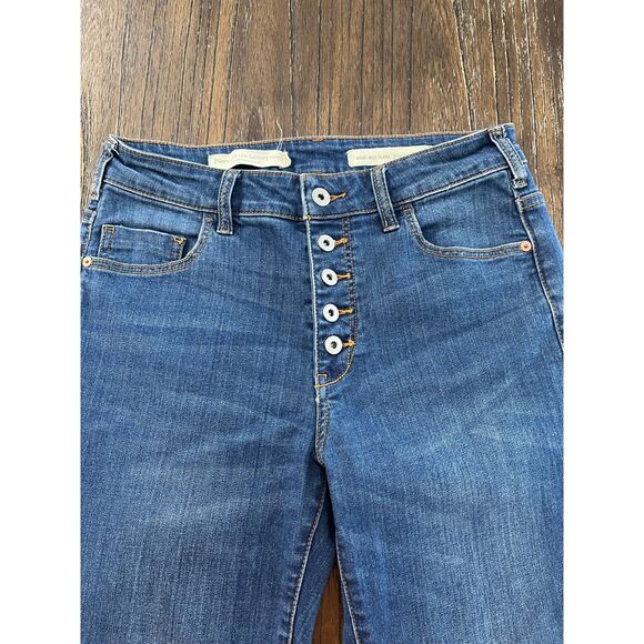 ✨ Pilcro by Anthropologie Button Fly High Rise Flare Jeans – Size 28 Tall ✨ - Picture 7 of 14